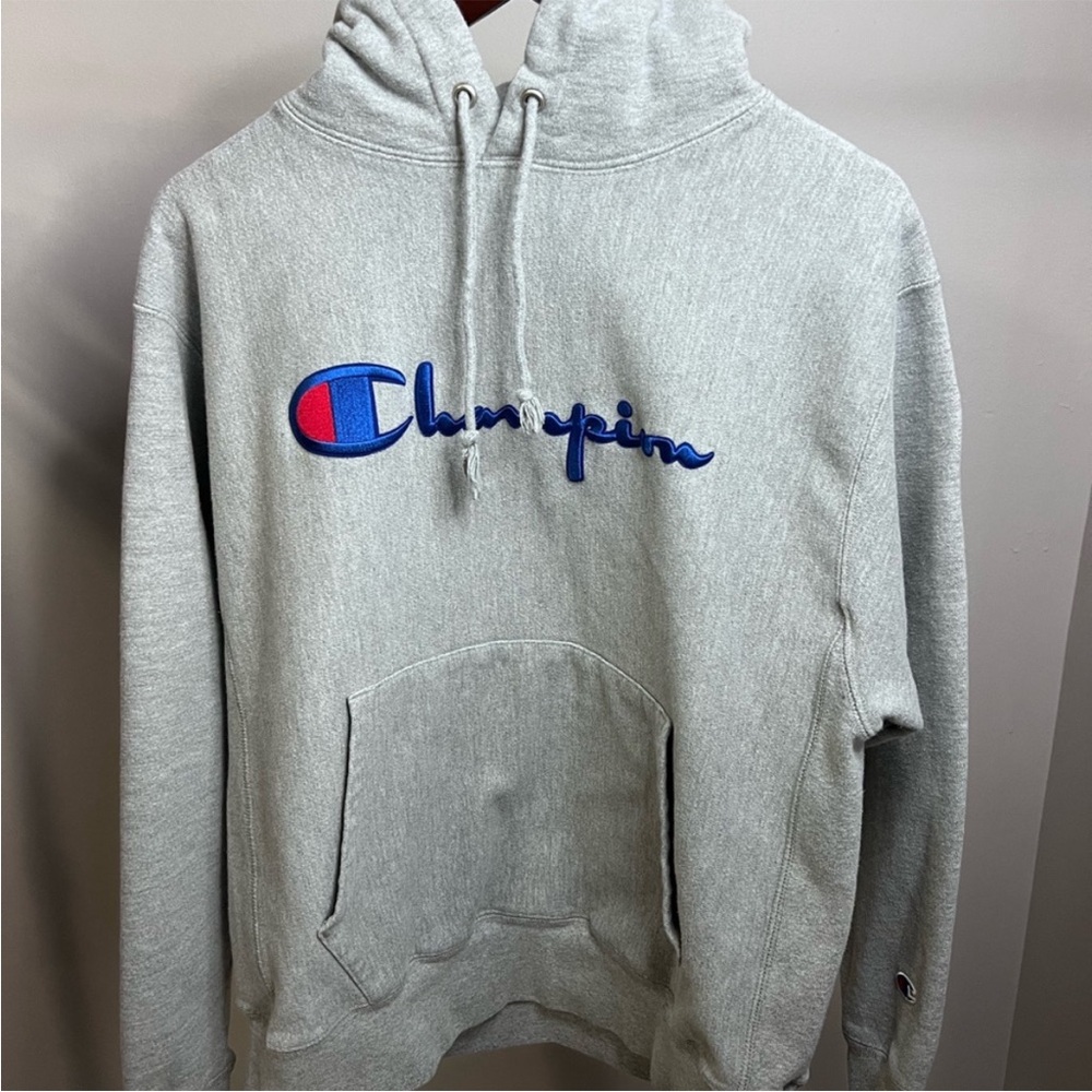 SOLD ◻️ Vintage Heavy Weight CHAMPION Gray Hoodie; Mens Size Large